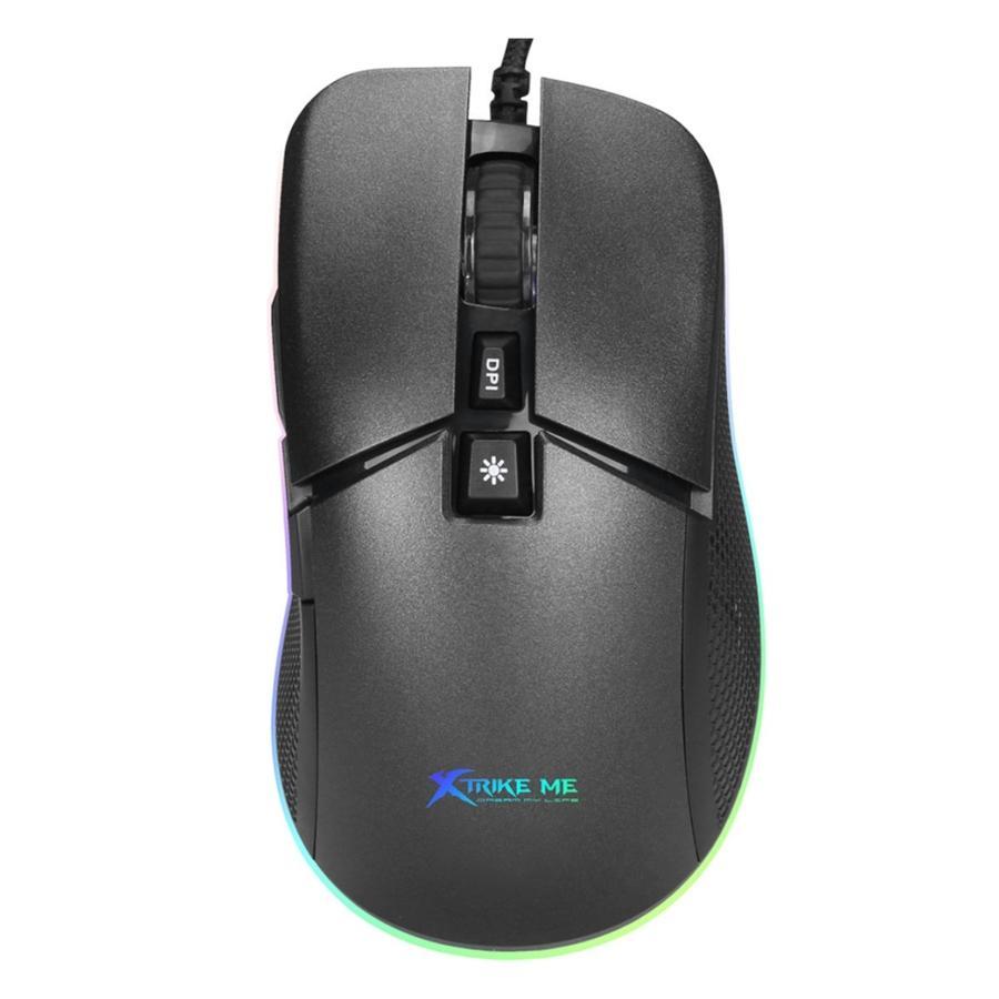 Xtrike Me GM-310 - Optical Gaming Mouse, Wired with 7 Buttons and Backlight, DPI 800 to 6400, Black - - Mounts For Less
