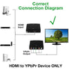 Yoho HDMI to Component Converter, 4K HDR, 3D, Compatible with Game Console, Laptop and More - - Mounts For Less