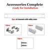 Yoho LED Aluminum Channel with Cover, Diffuser, End Cap and Mounting Clip, 1 Meter, Pack of 6 - - Mounts For Less
