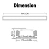 Yoho LED Aluminum Channel with Cover, Diffuser, End Cap and Mounting Clip, 1 Meter, Pack of 6 - - Mounts For Less