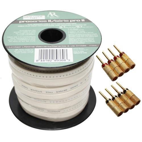 Acoustic-Research PR360 30ft flat speaker cable with connectors - - Mounts For Less