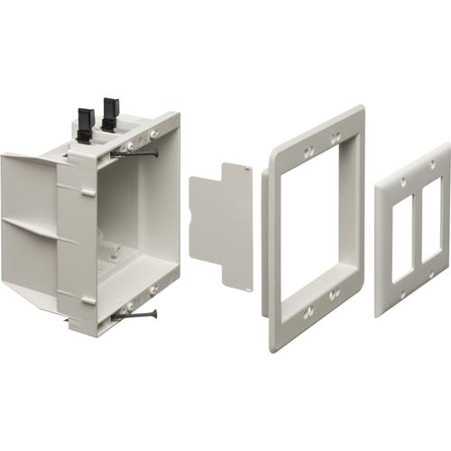 Arlington DVFR2W Recessed Double Box for cables and power outlets White - - Mounts For Less