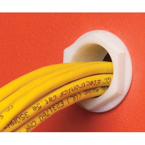 Arlington Non-Metallic Wire Bushing Natural White 1" - - Mounts For Less