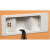 Arlington TVB713 Triple Recessed Low Voltage Media Plate Angled Openings - - Mounts For Less