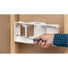 Arlington TVB713 Triple Recessed Low Voltage Media Plate Angled Openings - - Mounts For Less