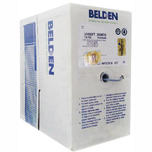 Belden Network Cable Cat5e UTP FT6/CMP Solid Plenum Blue 1000' - - Mounts For Less