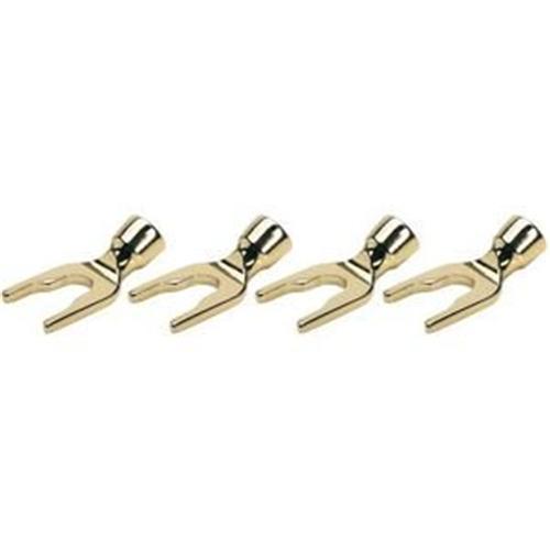 Belkin Pure AV Gold Speaker Spades Connectors For Speaker Wire 4 Units - - Mounts For Less