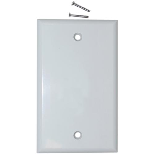 Blank wallplate white 1 gang - - Mounts For Less