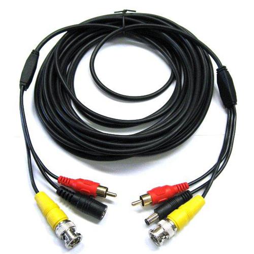 BNC Security Camera Cable with Power & audio 3 in 1 - 25' - - Mounts For Less