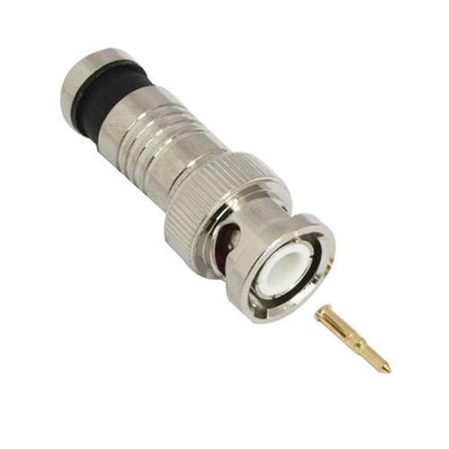 BNC Type Compression Connector For RG6 Coaxial Cables Black - - Mounts For Less