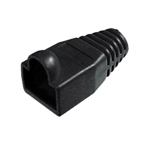 Boots for 8P8C RJ45 Cat6 connectors Black - 10pk - - Mounts For Less