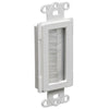 Brush Style Pass-thru Wallplate for cables SINGLE white - DECORA - - Mounts For Less