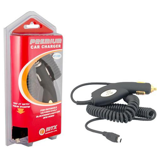 Car charger for cell phone and mobile devices - Mini USB - - Mounts For Less