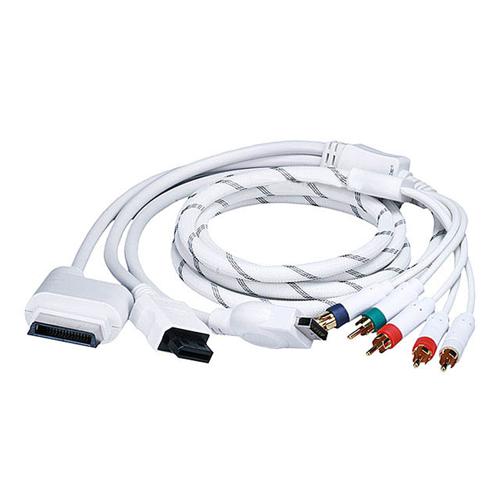 Component PREMIUM cable 5 RCA 4in1 for Wii Xbox360 PS3 PS2 6ft - - Mounts For Less