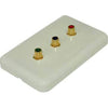 Component Wall Plate (3 RCA female to female couplers) White - - Mounts For Less