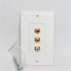 Composite Wall Plate (3 RCA Female To Female Couplers) White - - Mounts For Less