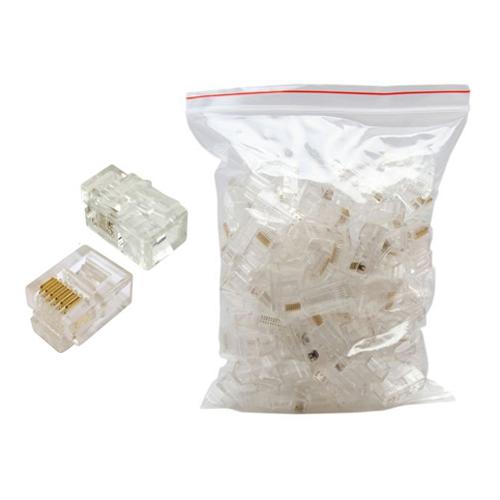 Connectors 6P6C RJ12 for 6 conductors phone cable - 100pk - - Mounts For Less