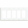 DECORA Wallplate White - 5 Bays - - Mounts For Less