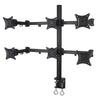 Desk mount bracket articulated for 6 monitors 13 - 24 in - - Mounts For Less