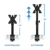 Desk mount bracket for 1 TV / Monitor 10 - 25 in - - Mounts For Less