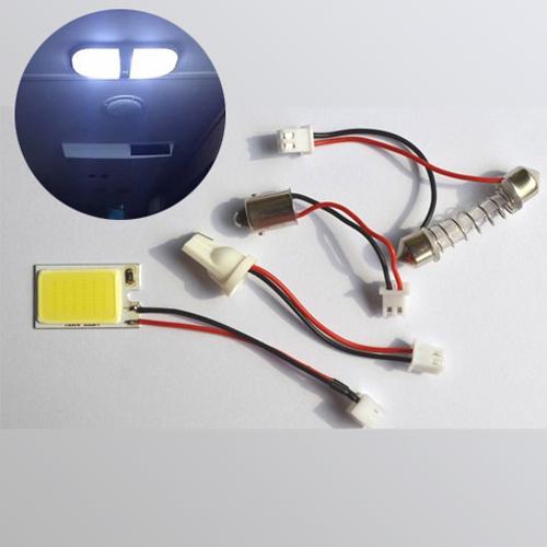 Dome Light COB LED, 18 LEDS, 26x11mm, White T10 BA9S festoon - - Mounts For Less
