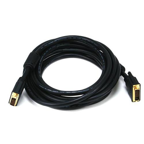 DVI-D Male/Male cable 15ft 28 AWG with ferrite cores - - Mounts For Less