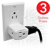 eLink EL-683 Cube Wall Tap 3-Outlet White - - Mounts For Less