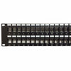 Empty Patch Panel for Keystone jacks 48 ports black 19" 2U - - Mounts For Less