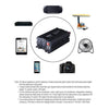 Erayak 400W Car Power Inverter DC 12V To 110V AC Converter With Dual USB Charger - - Mounts For Less