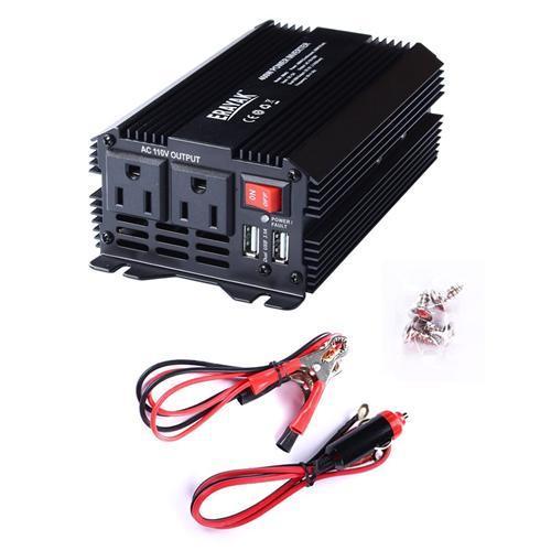 Erayak 400W Car Power Inverter DC 12V To 110V AC Converter With Dual USB Charger - - Mounts For Less