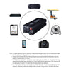 Erayak 500W Car Power Inverter DC 12V To 110V AC Converter With Dual USB Charger - - Mounts For Less