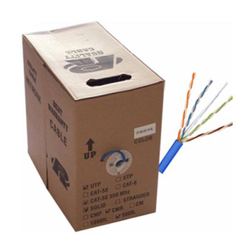 Ethernet cable network Cat5e UTP CMR 24AWG SOLID BLUE 500ft - - Mounts For Less