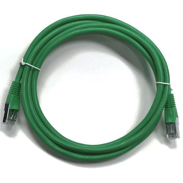 Ethernet cable network Cat6 550MHz RJ-45 shield 10 ft Green - - Mounts For Less