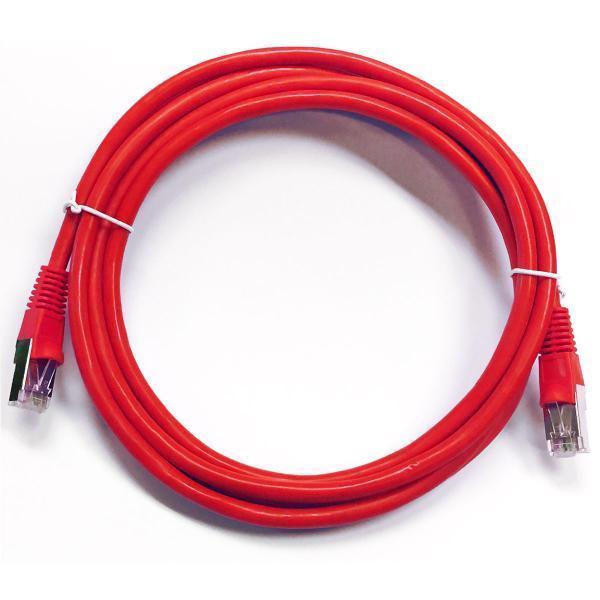 Ethernet cable network Cat6 550MHz RJ-45 shield 100 ft Red - - Mounts For Less