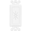 Flexible Pass-thru Wallplate for cables SINGLE white - DECORA - - Mounts For Less