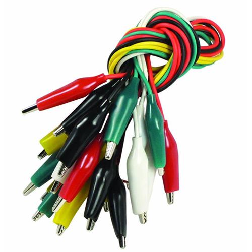 GlobalTone 10 Test Lead Set with Small Alligator Clips, 21" - - Mounts For Less