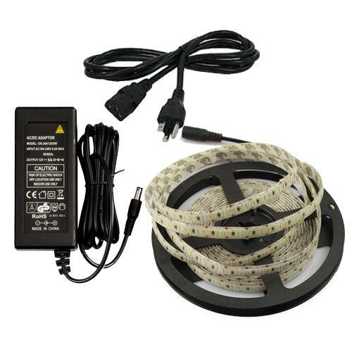 GlobalTone Complete LED Lights Strip Kit Cold White IP65 5050 60 LEDS/M - - Mounts For Less