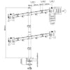 GlobalTone Desk Mount Bracket 4 Articulated Arms For Tvs / Monitors 13" À 27" With Clamp - - Mounts For Less