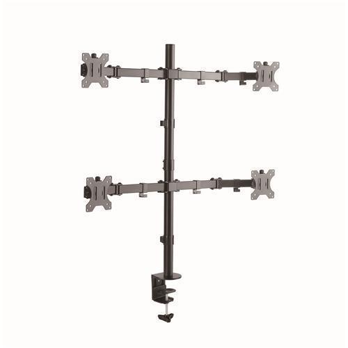 GlobalTone Desk Mount Bracket 4 Articulated Arms For Tvs / Monitors 13" À 27" With Clamp - - Mounts For Less