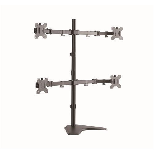 GlobalTone Desk Mount Bracket 4 Articulated Arms For Tvs / Monitors 13" À 27" With Heavy Base - - Mounts For Less