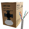 GlobalTone Ethernet cable network Cat5e RJ-45 500ft 24 AWG CCA Gray - - Mounts For Less