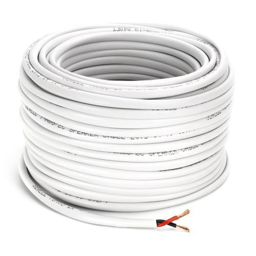 GlobalTone In-Wall Speaker Cable 50ft FT4 CMR 14 AWG White - - Mounts For Less