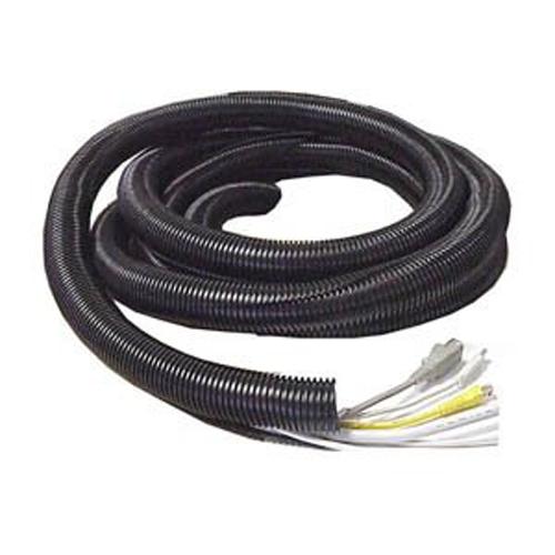 GlobalTone Split loom flexible tube cable organizer 1in 25mm black 25ft - - Mounts For Less