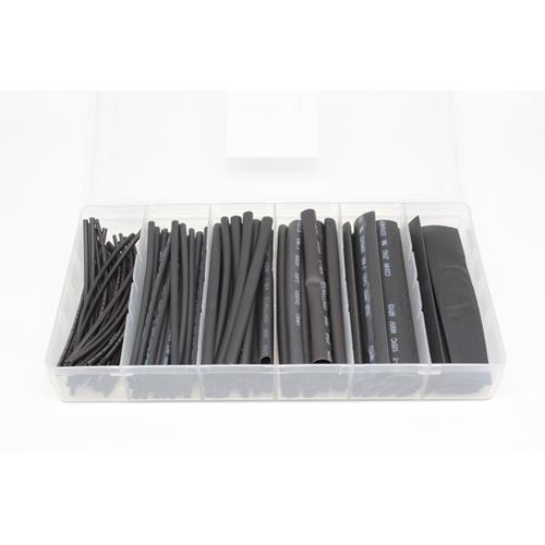 Heat Shrink Tubing, 100 pcs, different diameter, 10 cm, Black - - Mounts For Less