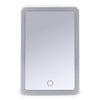 iHome ICVBT1WC Portable Mirror with LED Lighting, 6 '' X 8 '', Rechargeable with Bluetooth Speaker, White - - Mounts For Less