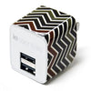 iessentials 2 Ports USB Wall Charger 2.4A With Chevron or Dots Pattern - - Mounts For Less