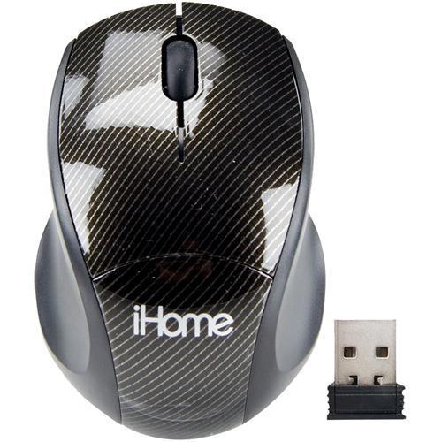 iHome Wireless Optical Notebook Mouse With Nano USB Receiver Black - - Mounts For Less