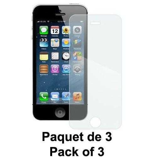 iPhone 5 screen protector - transparent film - Pack of 3 - - Mounts For Less