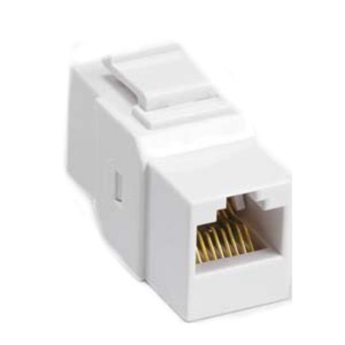 Keystone connector Cat5e/Cat6 Female White - - Mounts For Less