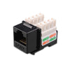 Keystone Connector Cat6 RJ-45 Punch Type 110 Female Black - - Mounts For Less